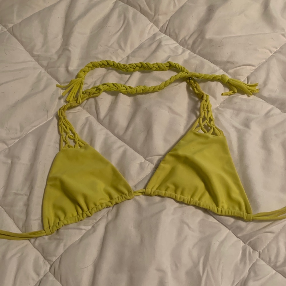 Mikoh bikini top neon yellow